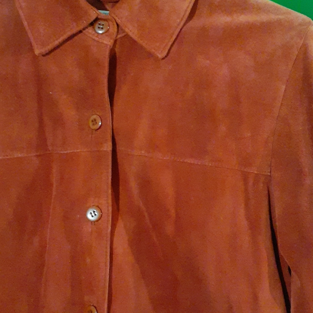Pendleton S Red Button Down Leather Jacket - image 6